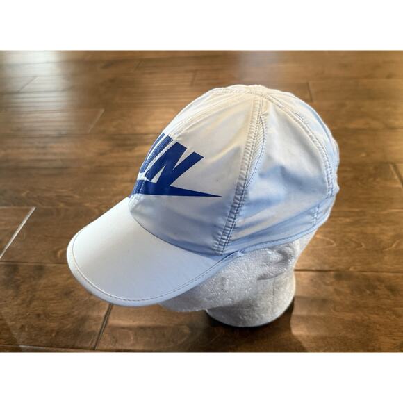 Nike Womens Blue “Run” Spellout Featherlight Dri Fit Running Strapback Hat Cap - Picture 3 of 7